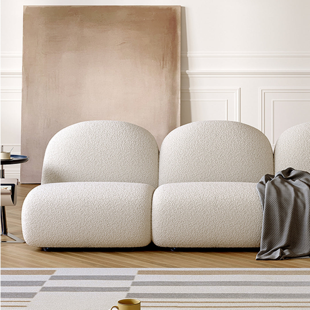 JOY Home Light Luxury Fabric Cloud Shaped Sofa set for Livingroom
