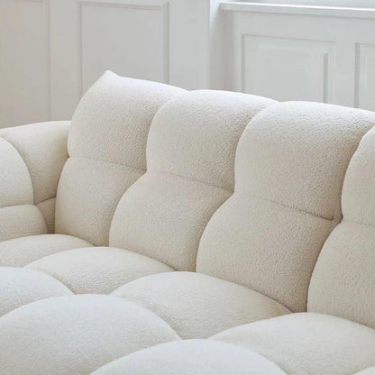 JOY HOME Wood White Cloud Sofa for Modern Homes