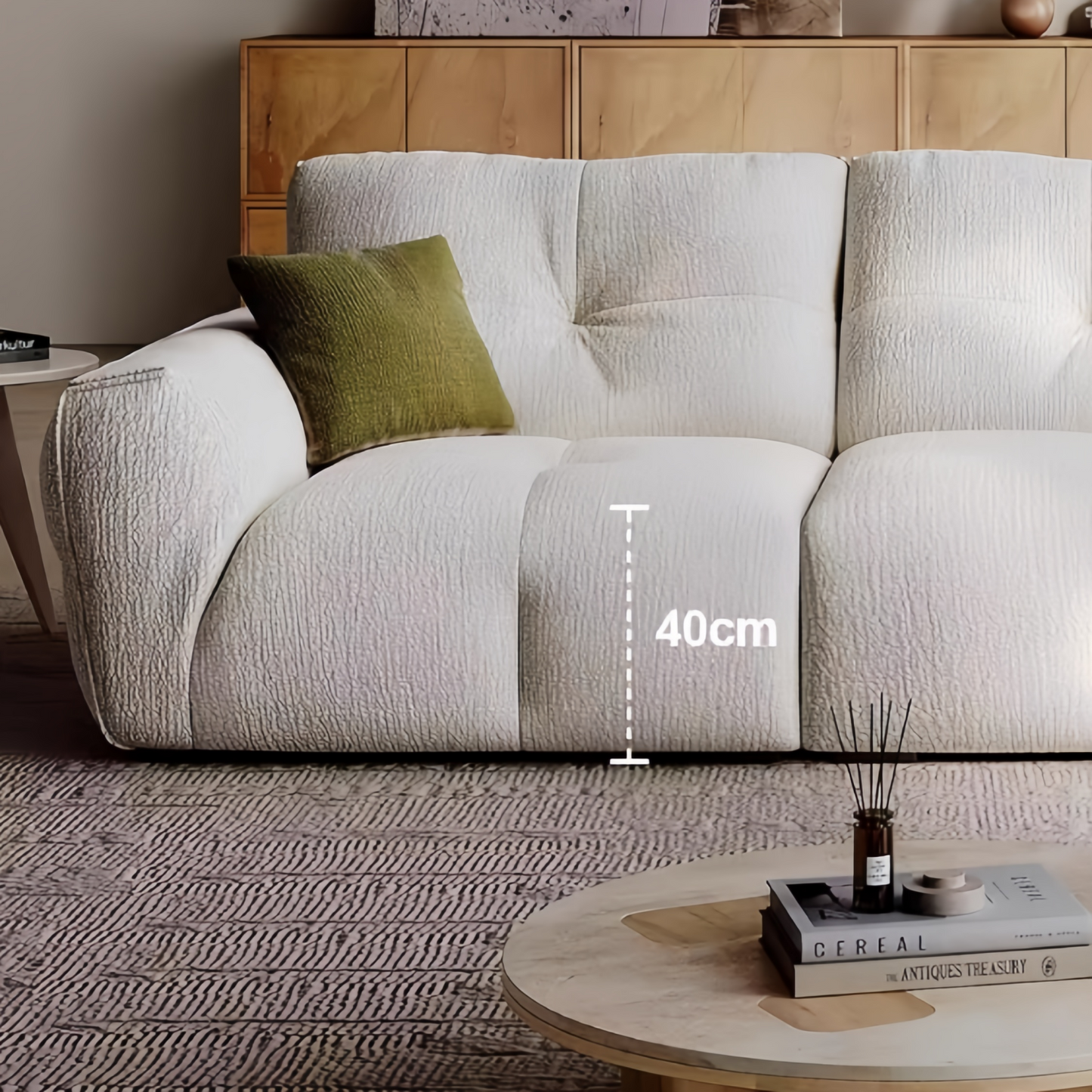 JOY HOME Sofa in White