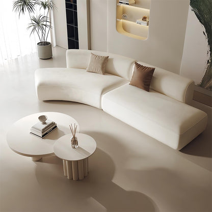 Modular Linen Cloud Sofa | Curved & Straight Configurations Available
