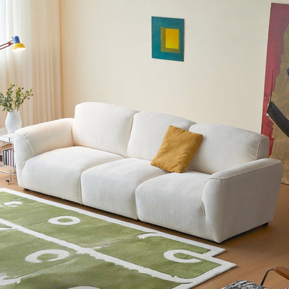 JOY HOME Wood White Cloud Sofa for Modern Homes
