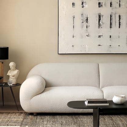 JOY Home Fleece Fabric Overstuffed Multifunction Cloud shaped Sofa Chair set for Livingroom Office