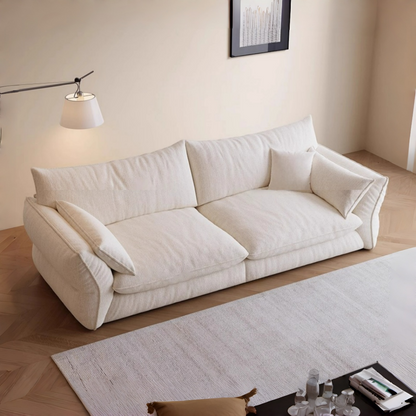 JOY HOME Wood White Cloud Sofa