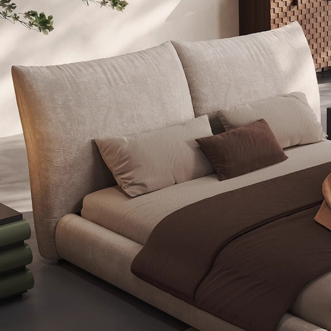 JOY Home Bed Frame Modern Velvet King Queen Size for bedroom Without Mattress