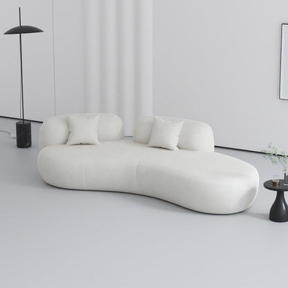 JOY HOME Wood White Cloud Sofa