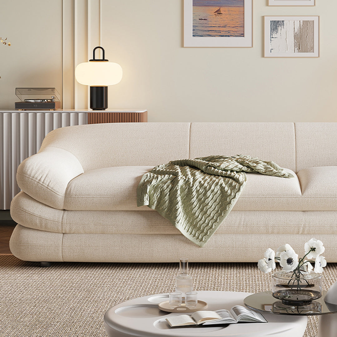 JOY Home Light Luxury Fabric Cloud Shaped Sofa set for Livingroom