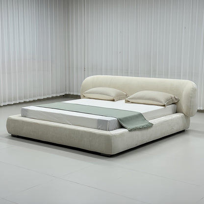 JOY HOME Linen Velvet Wood Mattress for Modern Homes