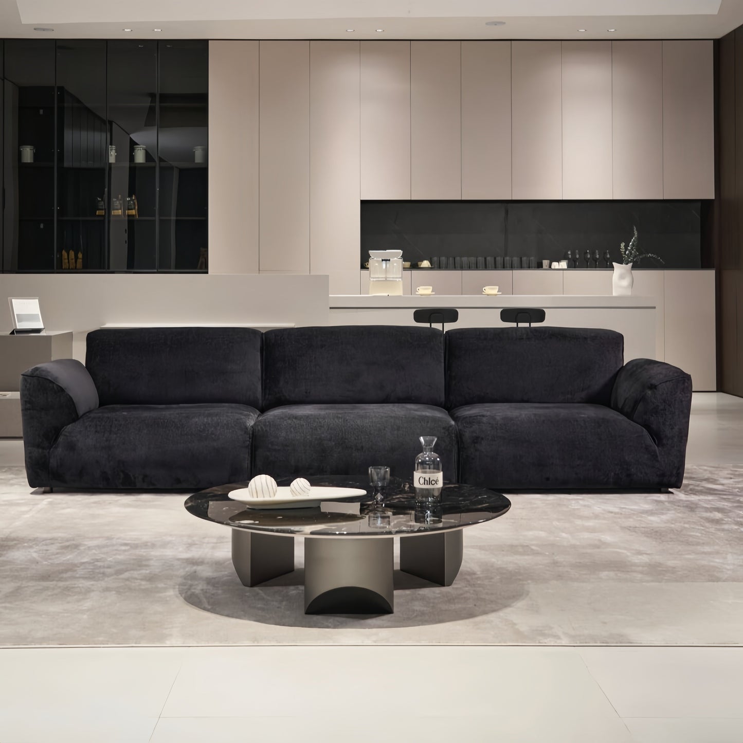 JOY Home Fleece Fabric Overstuffed Multifunction Cloud shaped Sofa Chair set for Livingroom Office