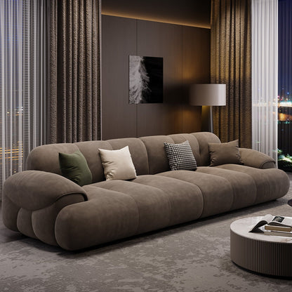 JOY HOME Wood Beige Sectional Sofa