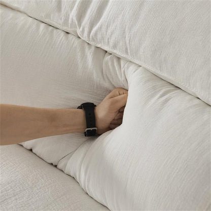 JOY Home Light Luxury Linen Cotton  Fabric Cloud Shaped Sofa set for Livingroom