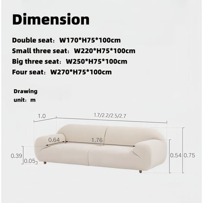 JOY Home Fleece Fabric Overstuffed Multifunction Cloud shaped Sofa Chair set for Livingroom Office