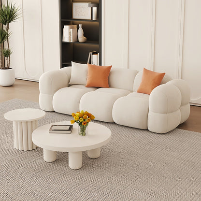 JOY Home Light Luxury Fabric Cloud Shaped Sofa set for Livingroom