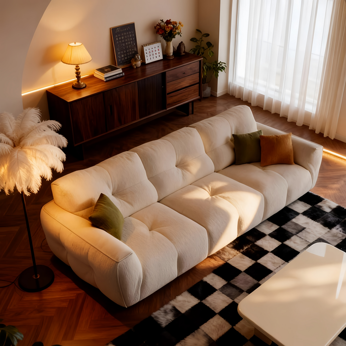 JOY HOME Sofa in White