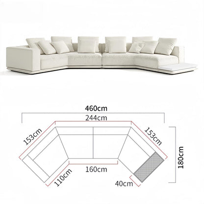 JOY Home Light Luxury Linen Cotton  Fabric Cloud Shaped Sofa set for Livingroom