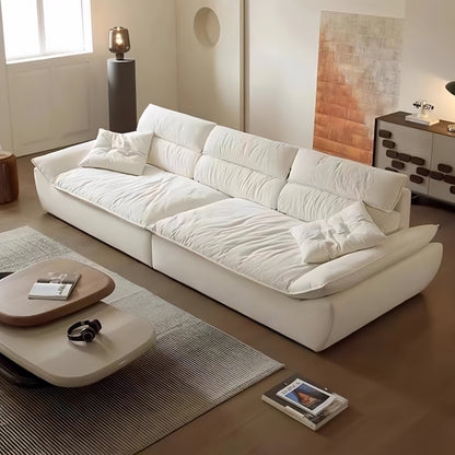 JOY HOME Wood White Sectional Sofa for Modern Homes