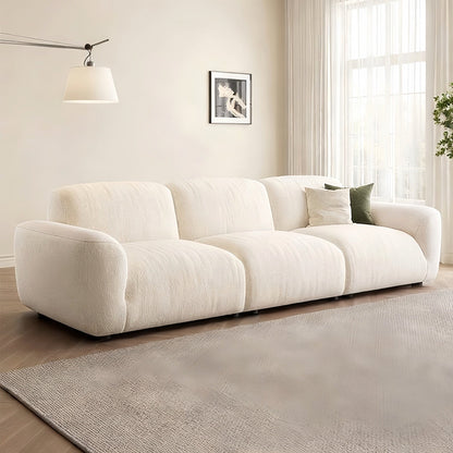 JOY HOME Wood White Cloud Sofa for Modern Homes