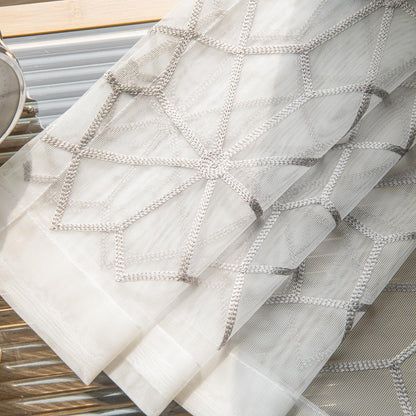 Minimalist Sheer Curtains 2 Panels | Grey & White Options