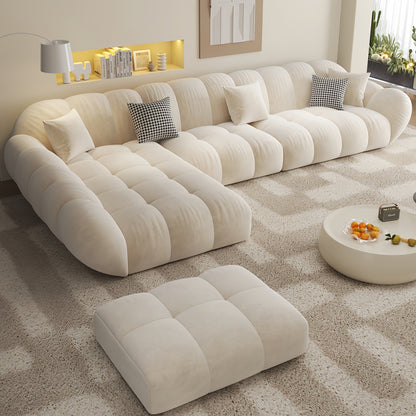 JOY Home Fleece Fabric Overstuffed Multifunction Sofa set for Livingroom Office