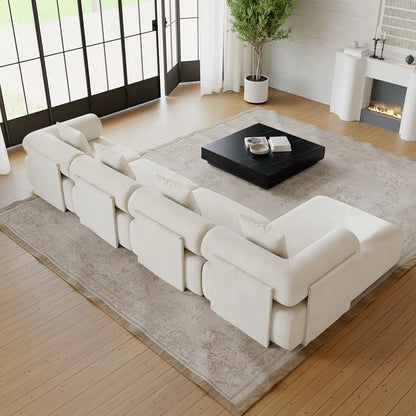 JOY HOME Sofa — Wood / White / Natural