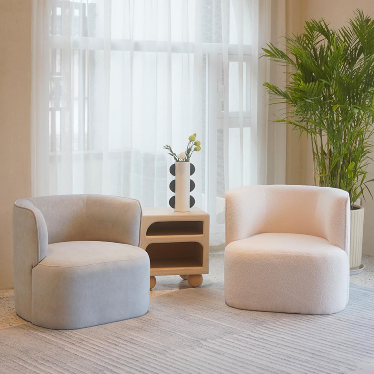 Modular Fleece Chair & Footstool | Single Seater with Ottoman Option