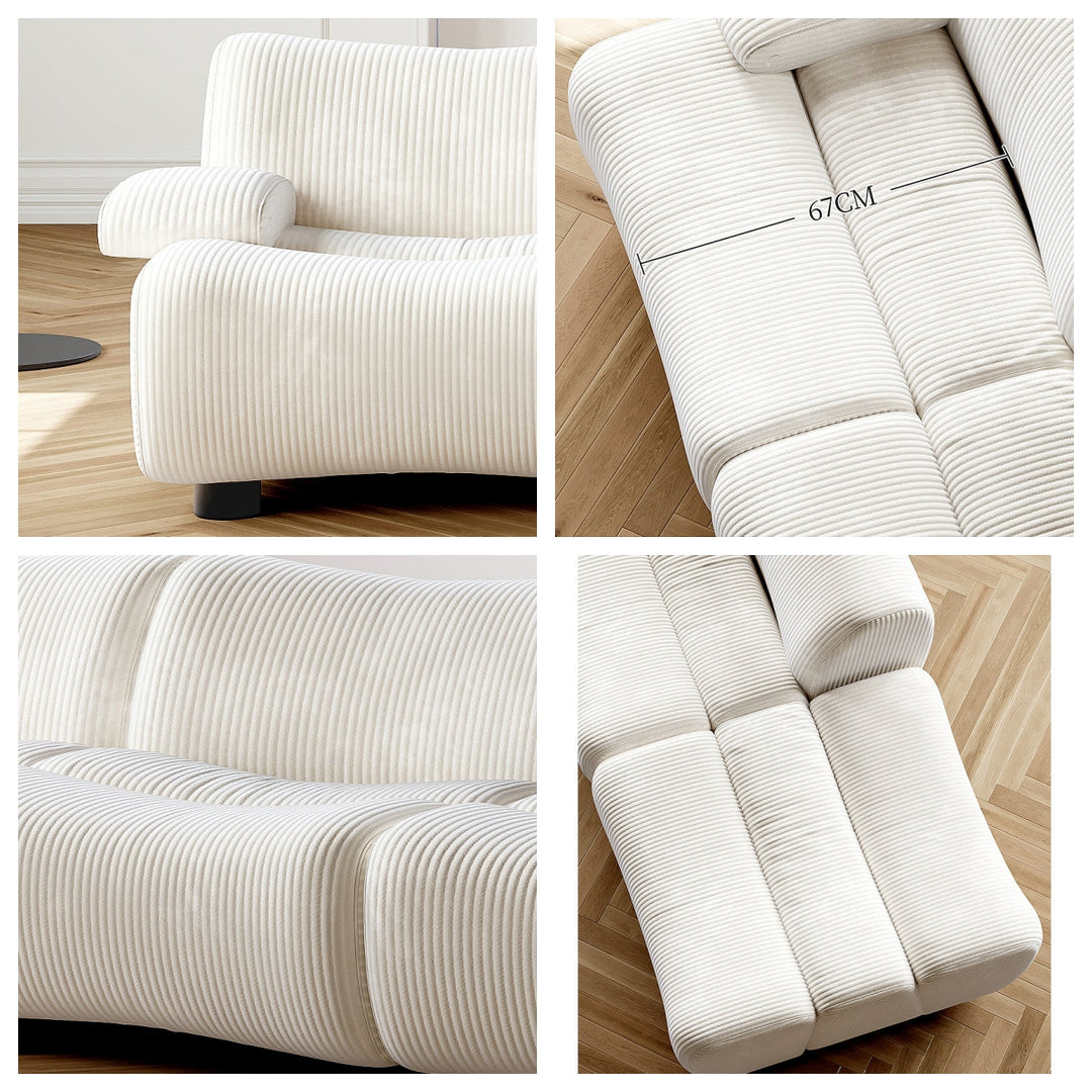 JOY Home Light Luxury Fabric Cloud Shaped Sofa set for Livingroom