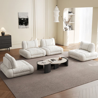 JOY HOME Wood White Cloud Sofa