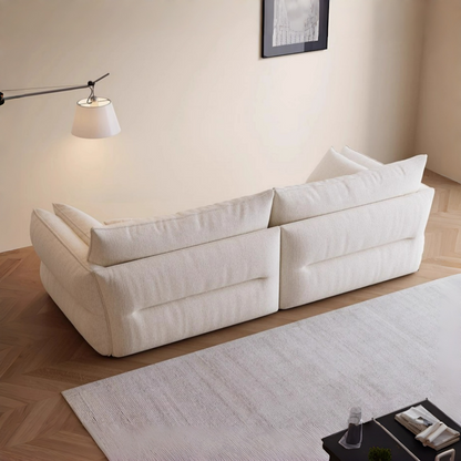 JOY HOME Wood White Cloud Sofa