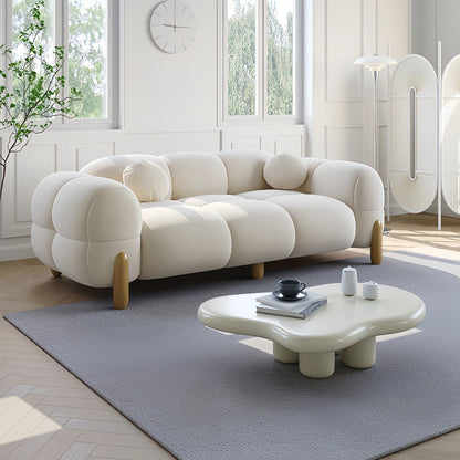 JOY Home Light Luxury Fabric Cloud Shaped Sofa set for Livingroom
