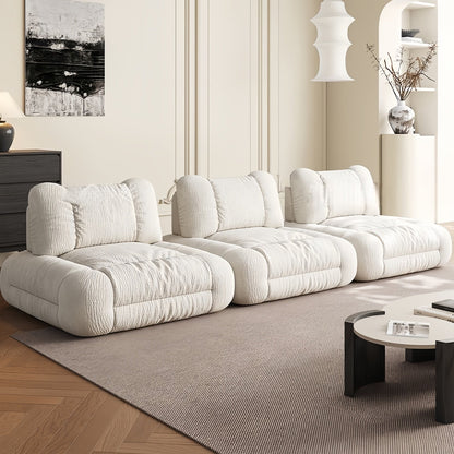 JOY HOME Wood White Cloud Sofa