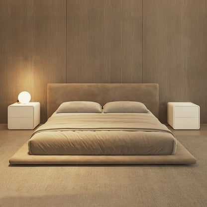 JOY HOME Linen Wood Beige Bed