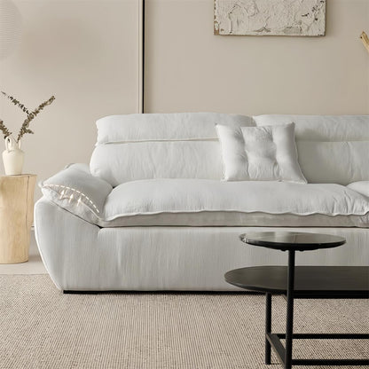 JOY Home Light Luxury Linen Cotton  Fabric Cloud Shaped Sofa set for Livingroom