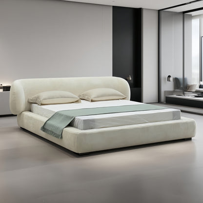 JOY HOME Linen Velvet Wood Mattress for Modern Homes
