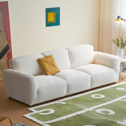 JOY HOME Wood White Cloud Sofa for Modern Homes