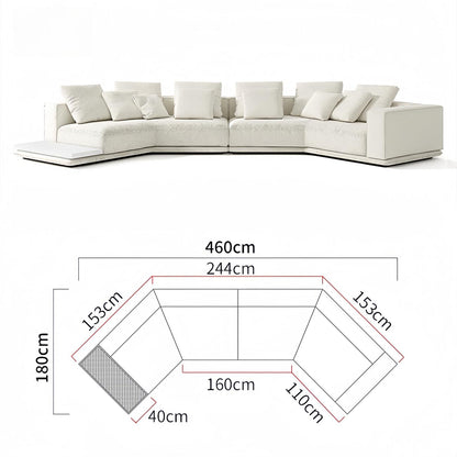JOY Home Light Luxury Linen Cotton  Fabric Cloud Shaped Sofa set for Livingroom