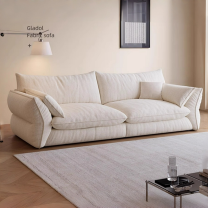 JOY HOME Wood White Cloud Sofa