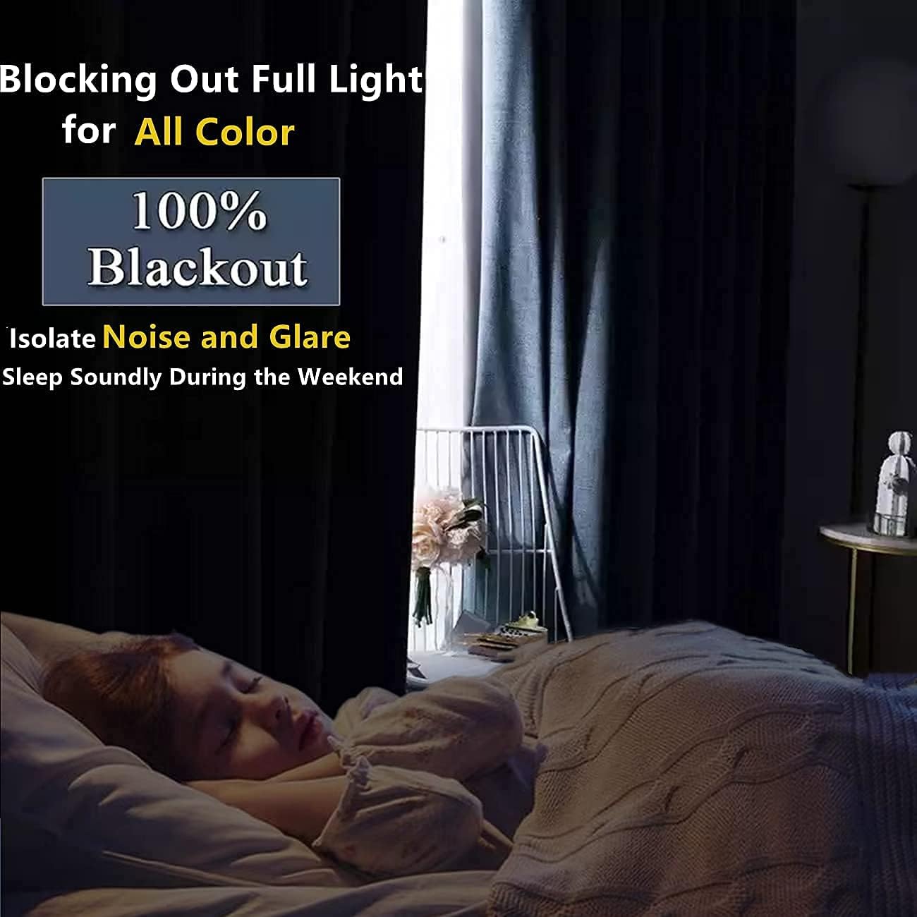 100% Blackout Curtains 2 Panels | Versatile Living Room & Bedroom