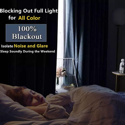 100% Blackout Curtains 2 Panels | Versatile Living Room & Bedroom