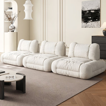 JOY HOME Wood White Cloud Sofa