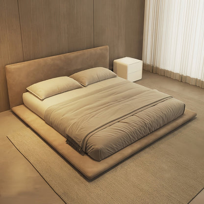 JOY HOME Linen Wood Beige Bed