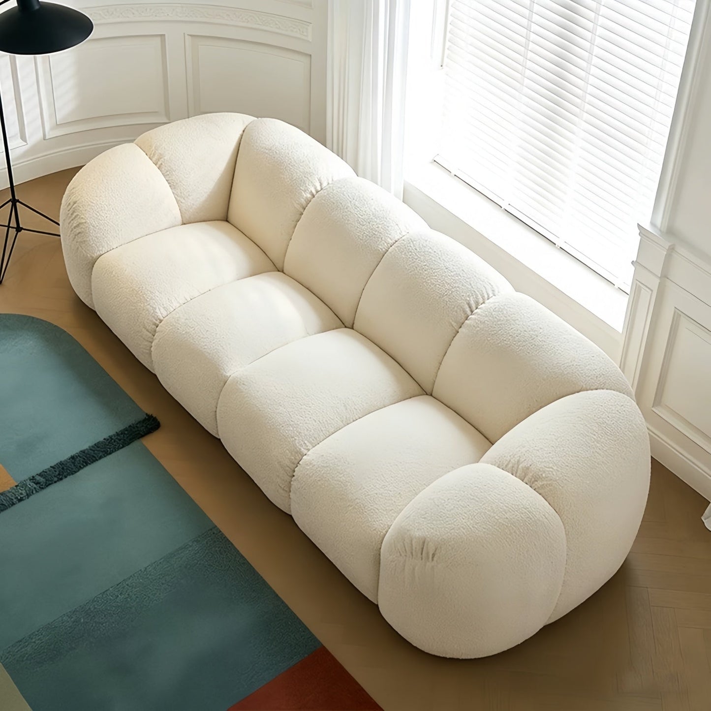 JOY HOME Sofa — Wood / White / Cloud