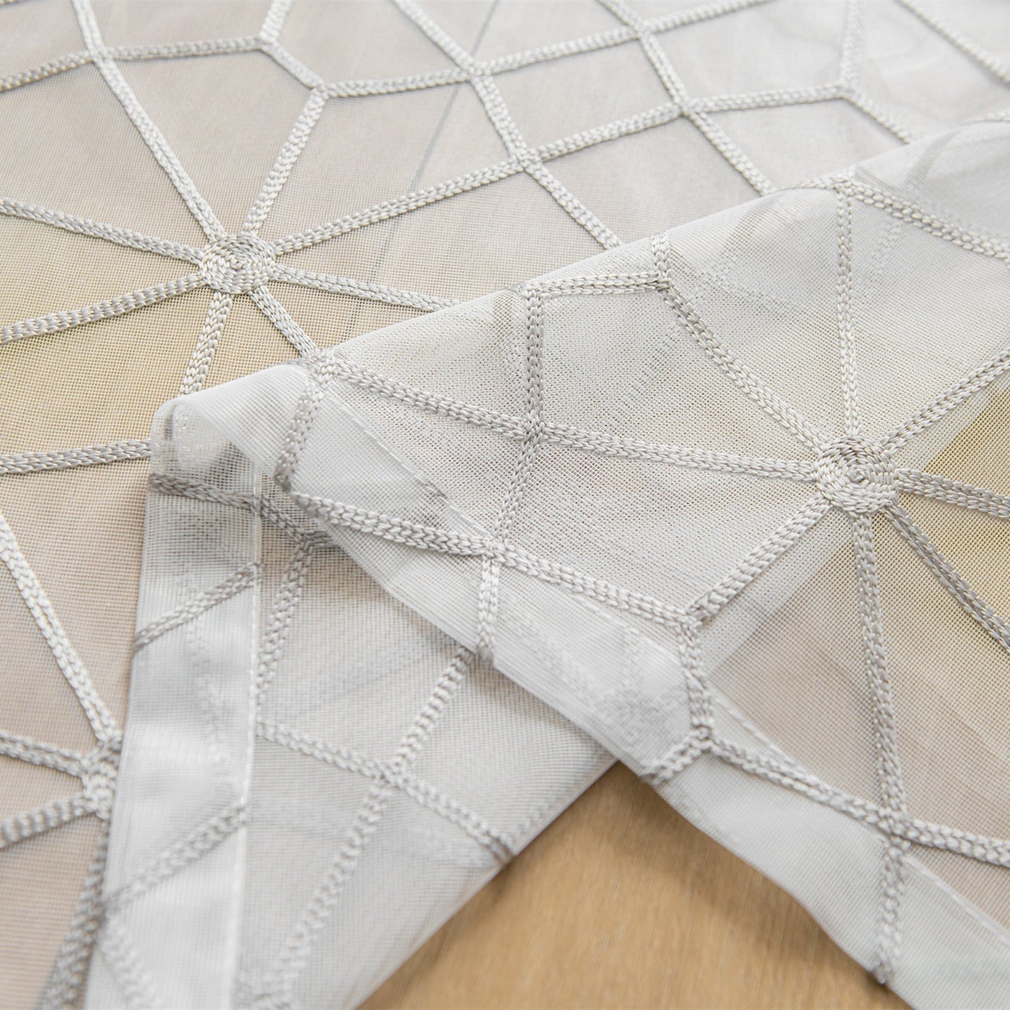 Minimalist Sheer Curtains 2 Panels | Grey & White Options