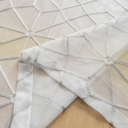 Minimalist Sheer Curtains 2 Panels | Grey & White Options