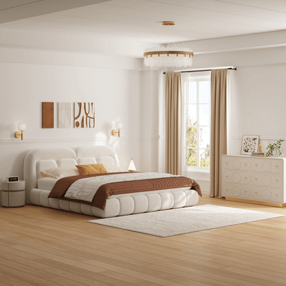 JOY HOME Bed: Bed Frame Modern Velvet King Queen Size for bedroom Without Mattress in Dubai sho
