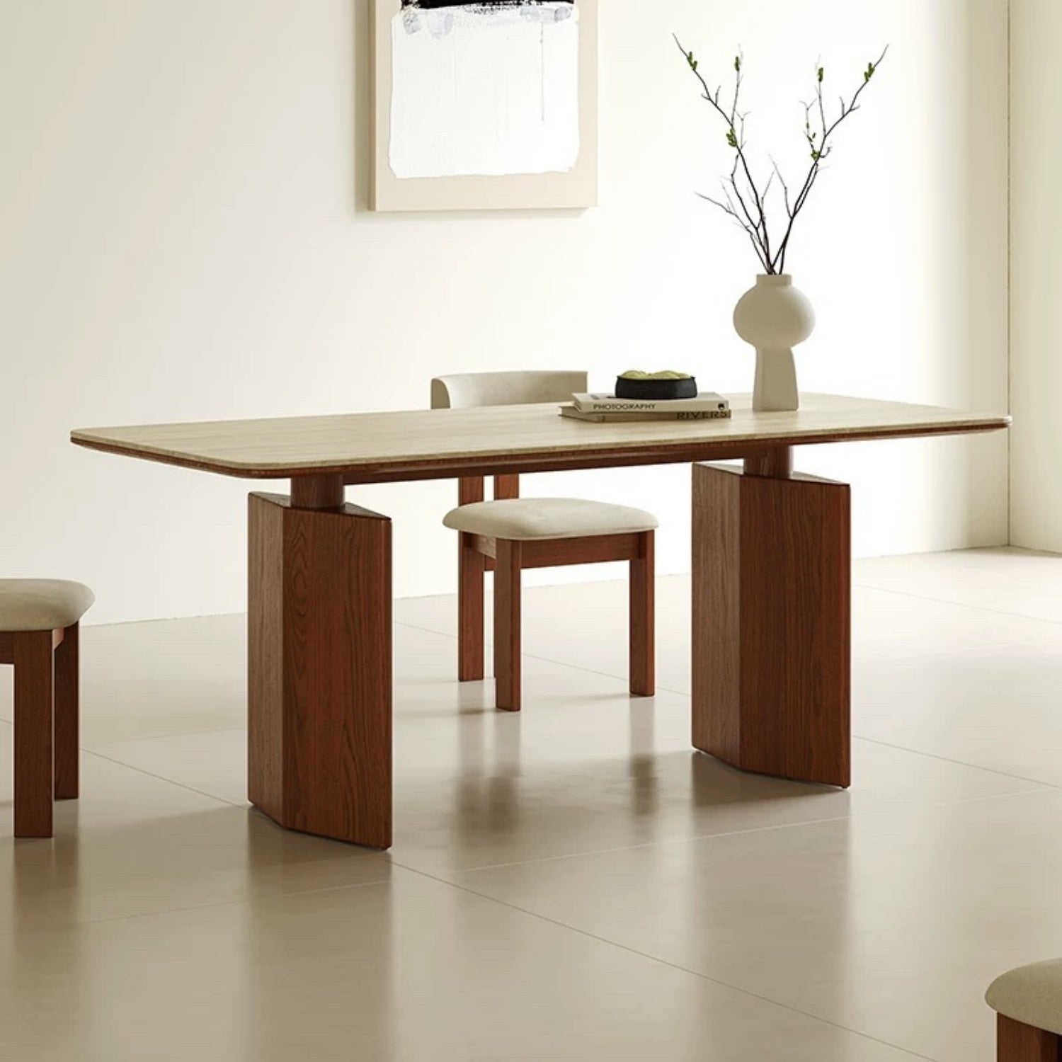 JOY HOME Dining Table: Elegant Dining Table for Modern Dining Room Without Chairs in Dubai show