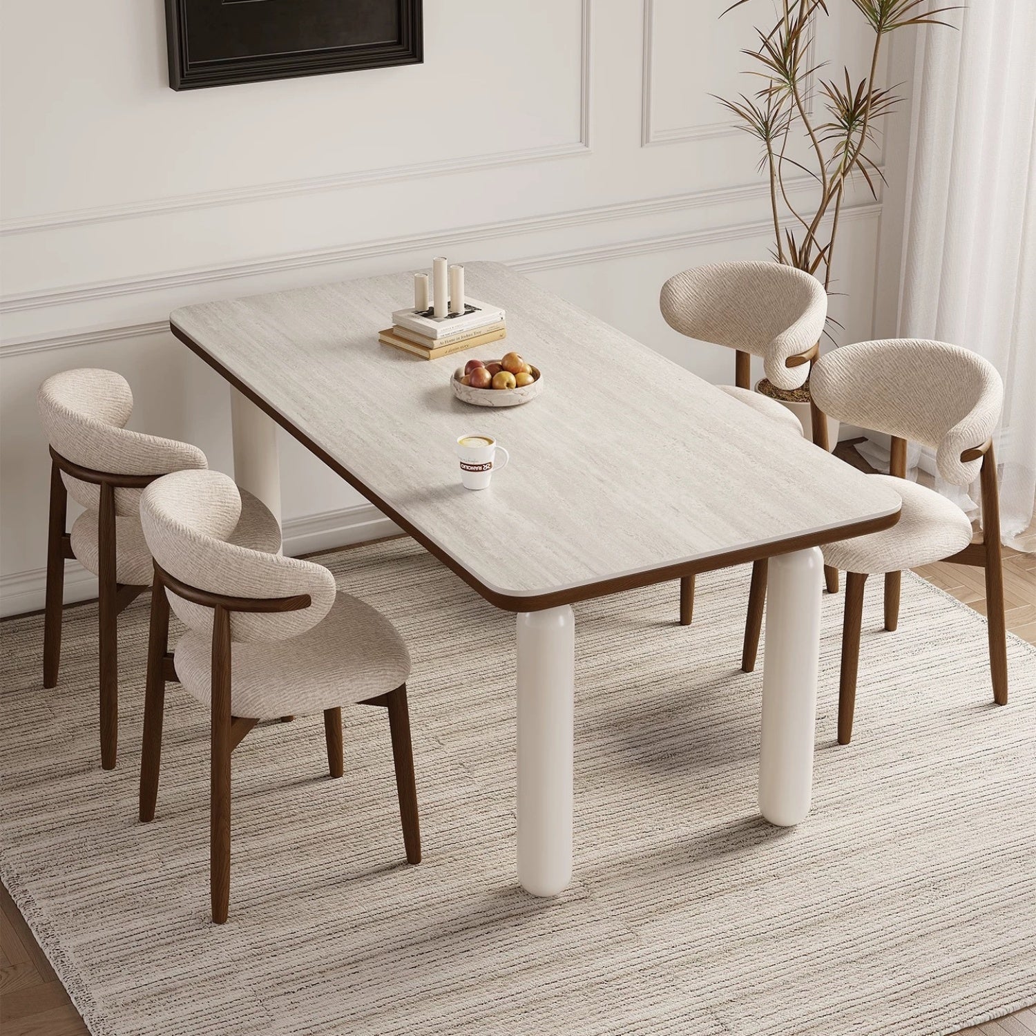 JOY HOME Dining Table: Elegant Dining Table for Modern Dining Room Without Chairs in Dubai show
