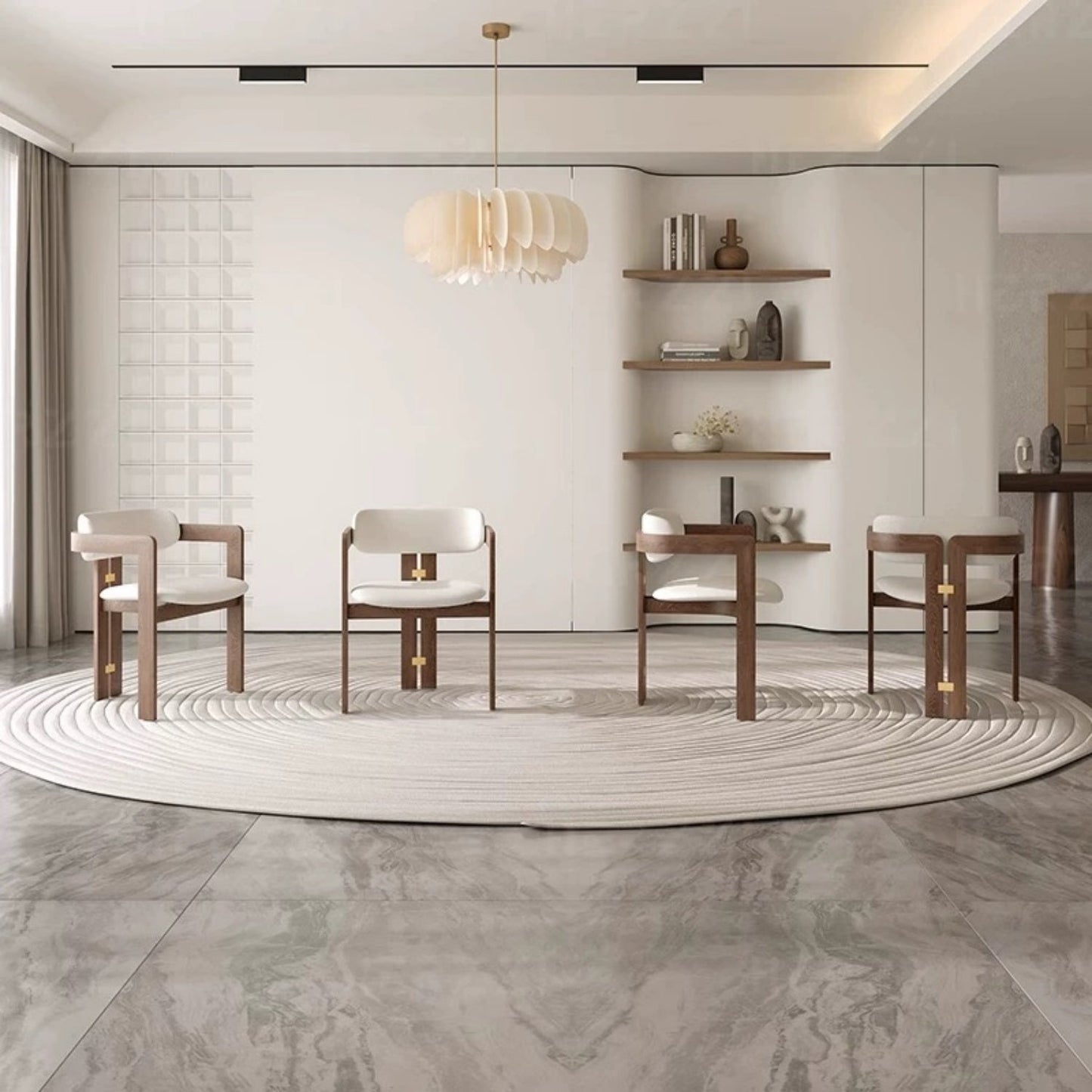 JOY HOME Chair — Linen / Walnut / Wood