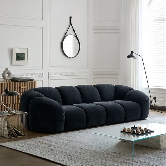 JOY HOME Wood Black Cloud Sofa