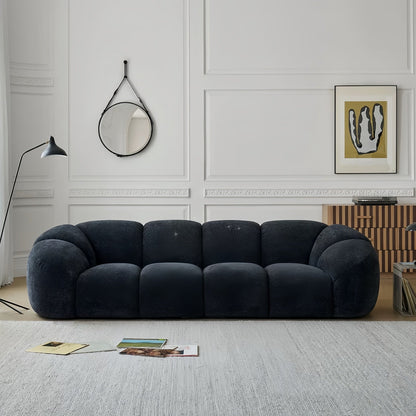 JOY HOME Wood Black Cloud Sofa