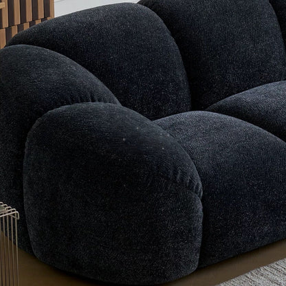 JOY HOME Wood Black Cloud Sofa