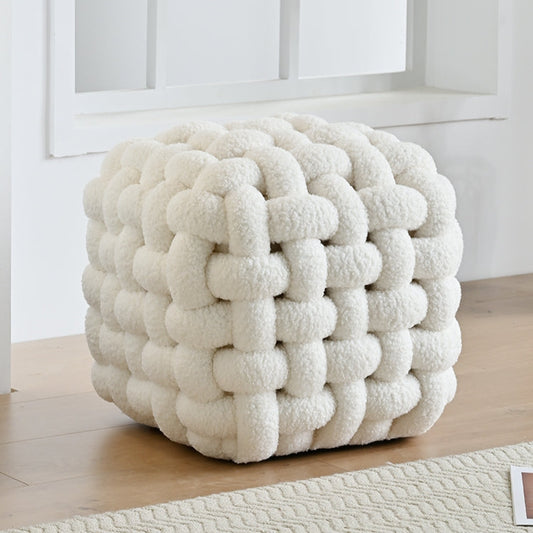 JOY HOME Chair: Plush Rubik's Cube Accent Stool for Living Room in Dubai showroom